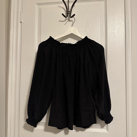 Maje off-the-shoulder Silk Top - Picture 3 of 3